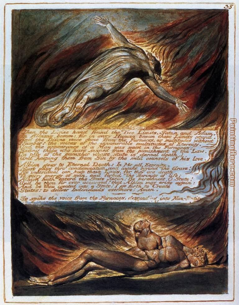 William Blake The Descent of Christ